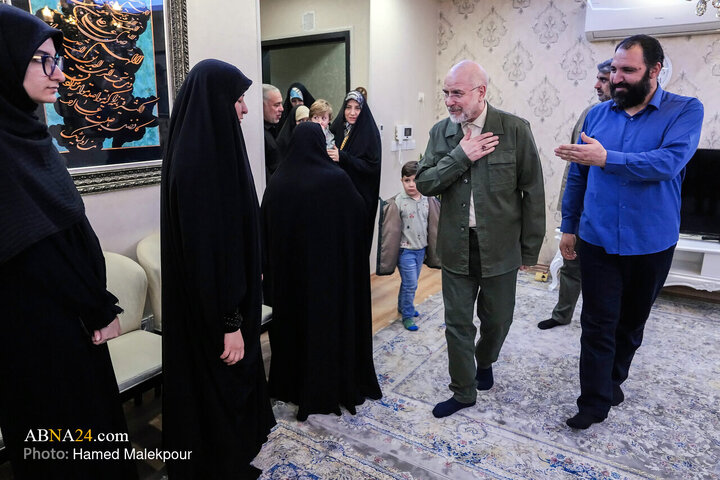 Photos: Dr. Ghalibaf meets family of Martyr Farajollah Shushtari
