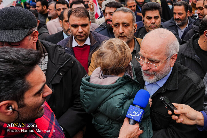 حضور رئیس مجلس شورای اسلامی در راهپیمایی یوم‌الله ۲۲ بهمن