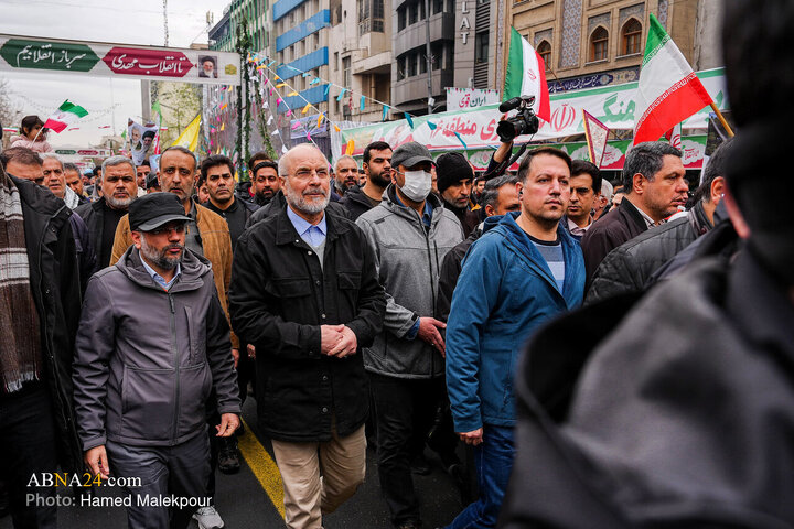 حضور رئیس مجلس شورای اسلامی در راهپیمایی یوم‌الله ۲۲ بهمن
