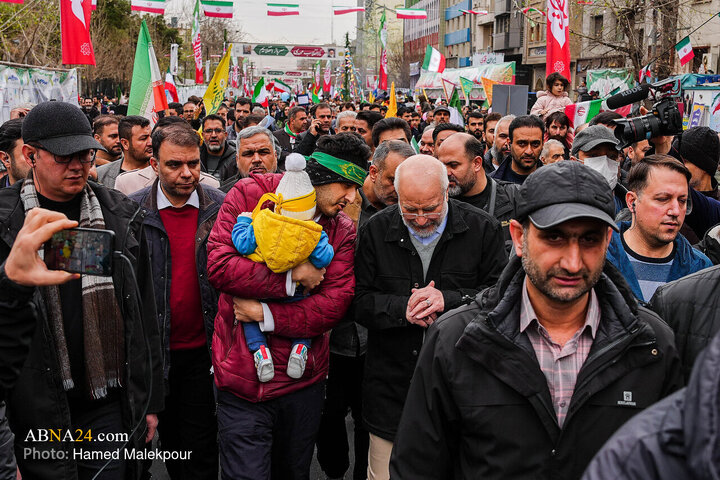 حضور رئیس مجلس شورای اسلامی در راهپیمایی یوم‌الله ۲۲ بهمن