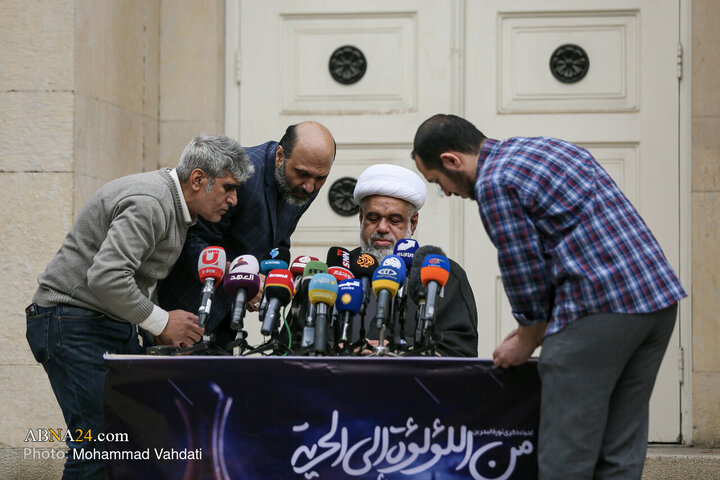 Photos: Press Conference Marking Anniversary of Bahrain Revolution Held at Former U.S. Embassy in Tehran