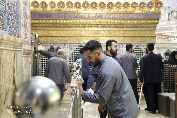 Photos: Cleaning Ceremony of Sacred Mausoleum of Hazrat Masoumeh Holy Shrine