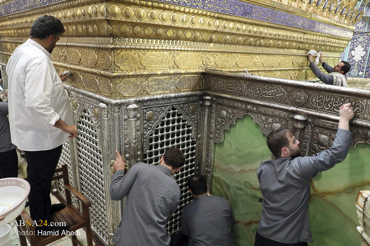 Photos: Cleaning Ceremony of Sacred Mausoleum of Hazrat Masoumeh Holy Shrine