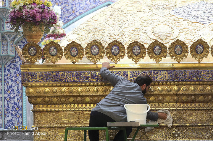 Photos: Cleaning Ceremony of Sacred Mausoleum of Hazrat Masoumeh Holy Shrine