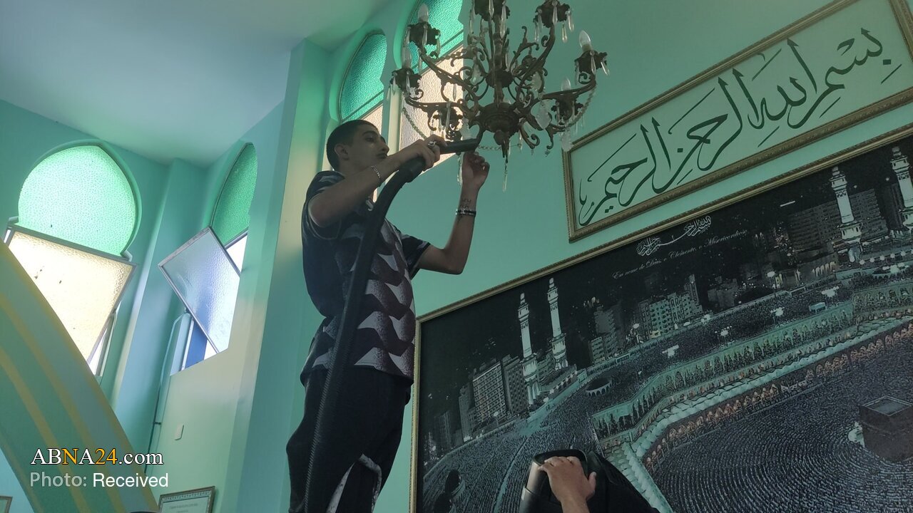 تصاویر | برزیل؛ آماده‌سازی و نظافت مسجد امام علی(ع) در آستانۀ ماه رمضان