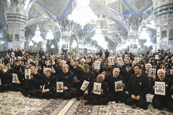 مراسم چهلمین روز شهادت شهدای جنایات تروریست‌های مسلح آمریکایی- صهیونیستی در حرم مطهر رضوی