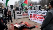 Manifestantes rechazan reunión de ‘Junta de la Paz’ sin Palestina