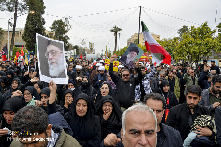 تجمع سوگواری شهادت رهبر معظم انقلاب در شیراز