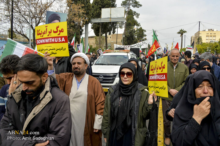 تجمع سوگواری شهادت رهبر معظم انقلاب در شیراز