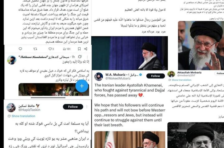 واکنش کاربران افغانستانی در پی شهادت رهبر معظم انقلاب؛ تا آخرین لحظه شجاعانه با کفر جنگید