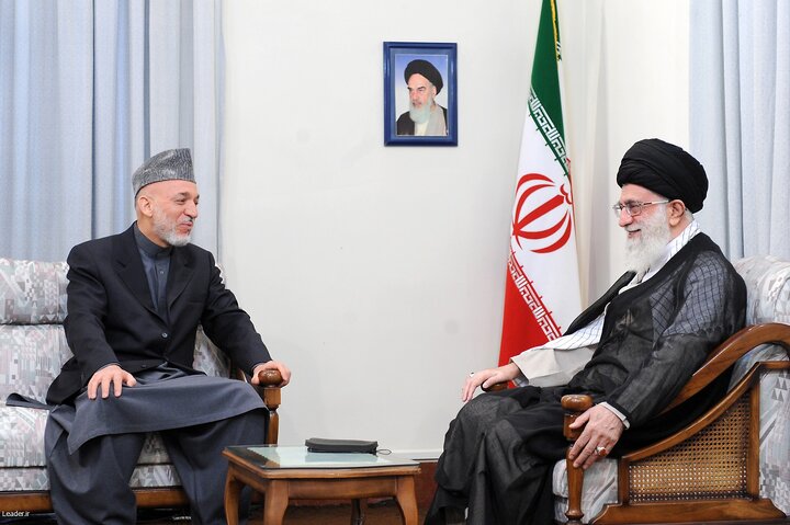 حامد کرزی؛ قدردانی از حمایت‌های همیشگی آیت الله خامنه‌ای(ره) برای مردم افغانستان