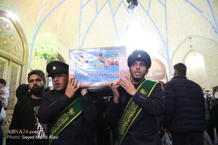 اجتماع سوگواران و مراسم وداع با شهدای تجاور آمریکایی-صهیونی در قم