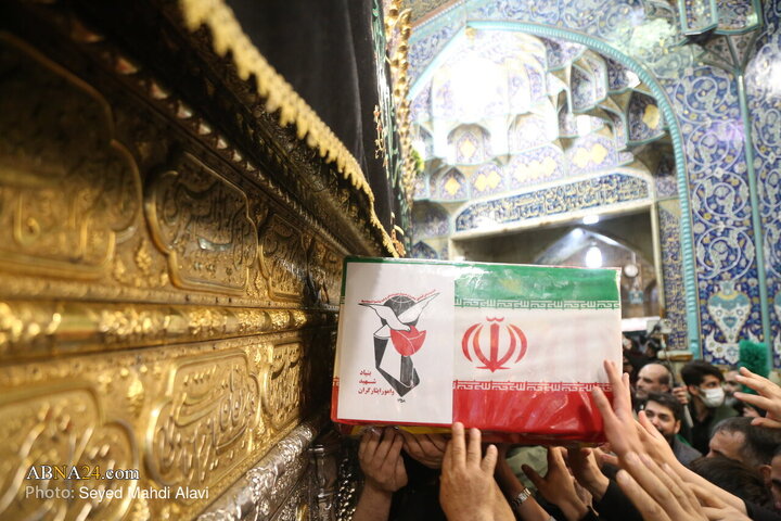 اجتماع سوگواران و مراسم وداع با شهدای تجاور آمریکایی-صهیونی در قم