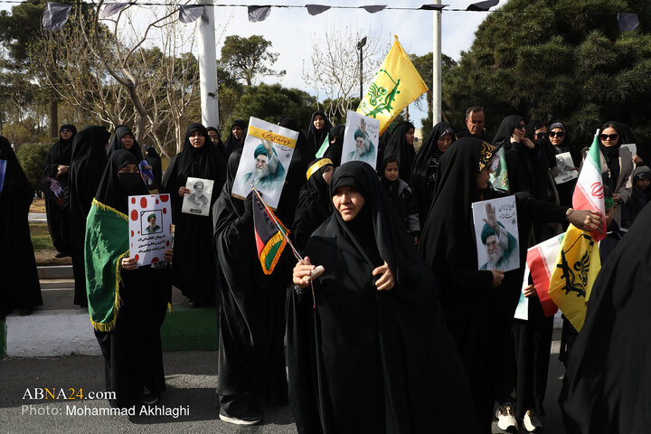 راهپیمایی مهاجرین افغانستانی مقیم قم در انزجار از جنایات آمریکایی - صهیونی