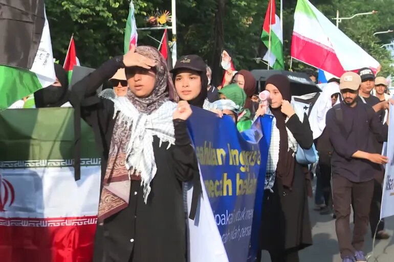 اعتراض‌ها در جاکارتا علیه جنگ با ایران/ دولت اندونزی بر بی‌طرفی خود تأکید کرد