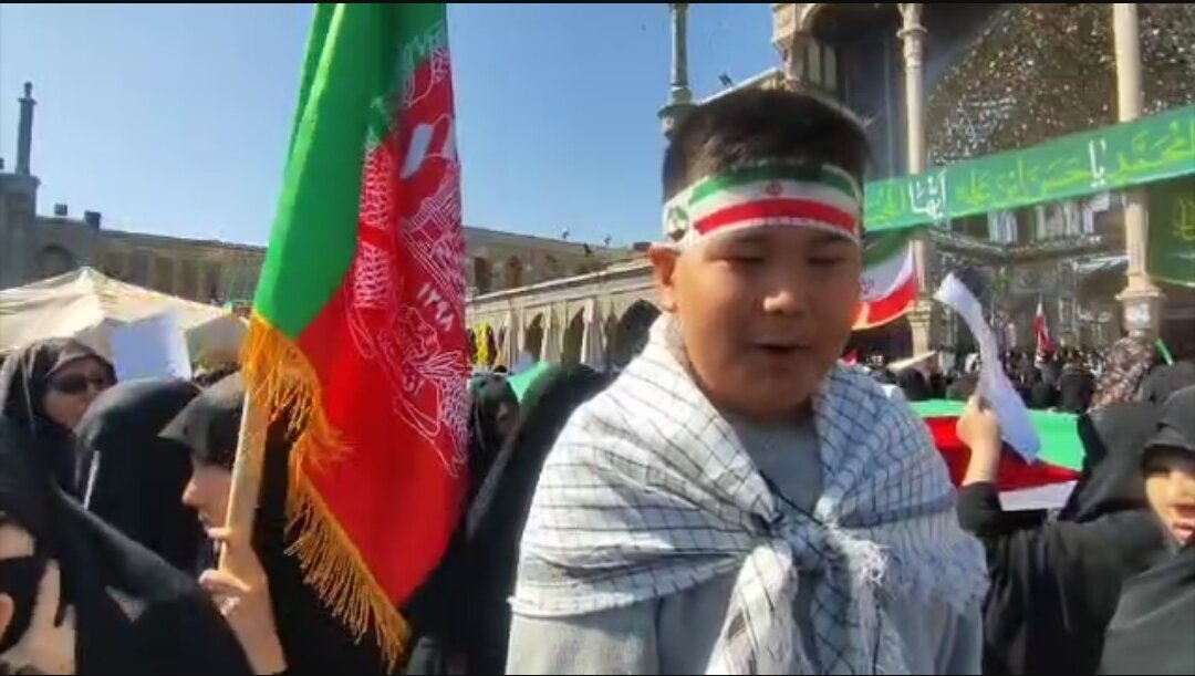 ویدیو | کودکان مهاجر افغانستانی قم در راهپیمایی روز قدس