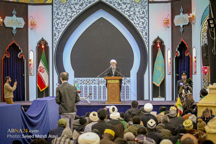 تجمع طلاب و فعالان بین‌المللی در محکومیت تجاوز آمریکایی صهیونی - مسجد جمکران