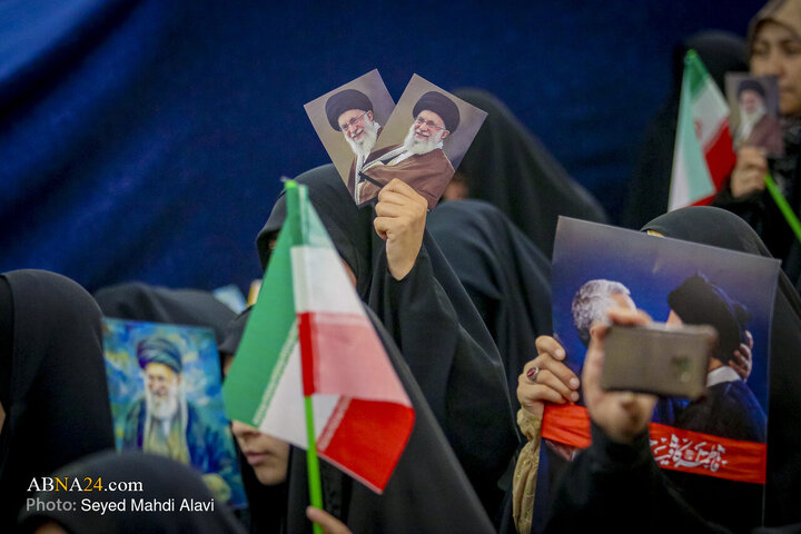 تجمع طلاب و فعالان بین‌المللی در محکومیت تجاوز آمریکایی صهیونی - مسجد جمکران