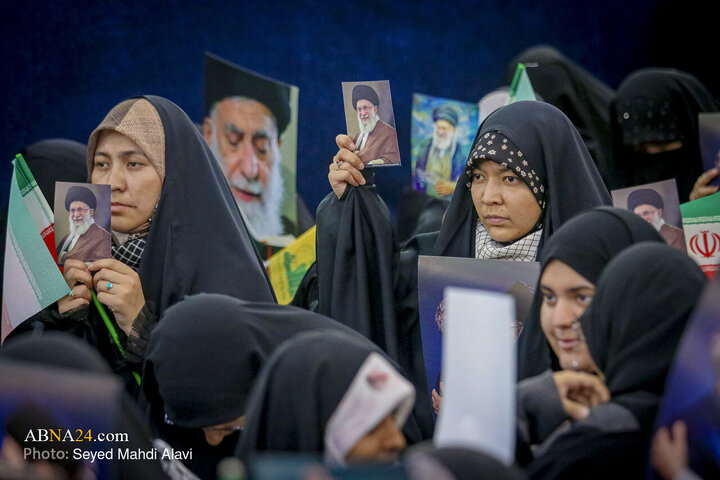 تجمع طلاب و فعالان بین‌المللی در محکومیت تجاوز آمریکایی صهیونی - مسجد جمکران