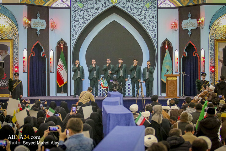 تجمع طلاب و فعالان بین‌المللی در محکومیت تجاوز آمریکایی صهیونی - مسجد جمکران