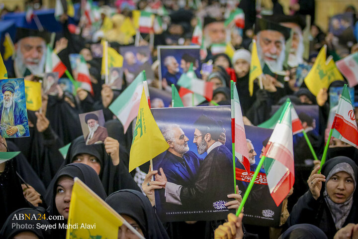 تجمع طلاب و فعالان بین‌المللی در محکومیت تجاوز آمریکایی صهیونی - مسجد جمکران