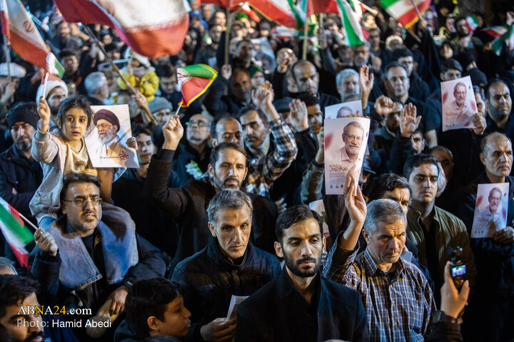 استقبال مردم قم از پیکر شهید دکتر علی لاریجانی