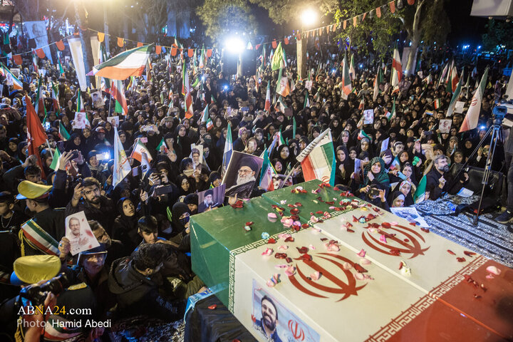 استقبال مردم قم از پیکر شهید دکتر علی لاریجانی