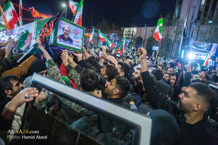 استقبال مردم قم از پیکر شهید علی لاریجانی