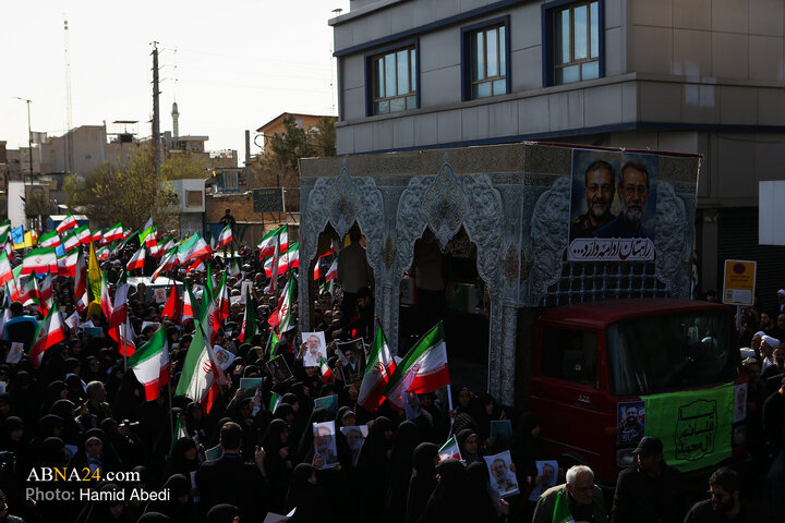 تشییع پیکر شهید «علی لاریجانی» و «مرتضی لاریجانی» - قم