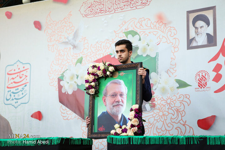 تشییع پیکر شهید «علی لاریجانی» و «مرتضی لاریجانی» - قم