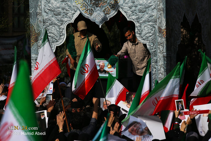 تشییع پیکر شهید «علی لاریجانی» و «مرتضی لاریجانی» - قم
