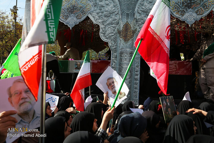 تشییع پیکر شهید «علی لاریجانی» و «مرتضی لاریجانی» - قم
