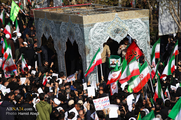 تشییع پیکر شهید «علی لاریجانی» و «مرتضی لاریجانی» - قم