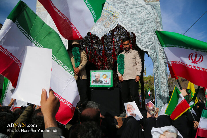 تشییع پیکر شهید «علی لاریجانی» و «مرتضی لاریجانی» - قم