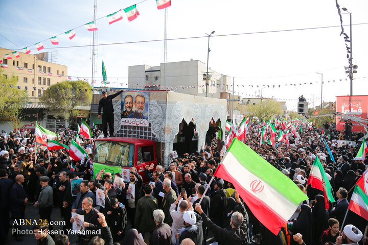 تشییع پیکر شهید «علی لاریجانی» و «مرتضی لاریجانی» - قم