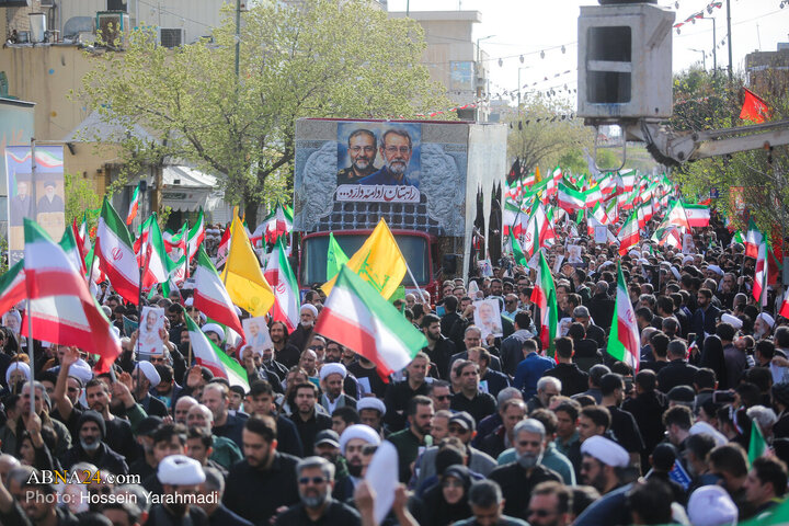 تشییع پیکر شهید «علی لاریجانی» و «مرتضی لاریجانی» - قم
