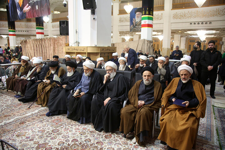 بزرگداشت شهید لاریجانی و وداع با پیکر مطهر شهید کیارش در حرم بانوی کرامت