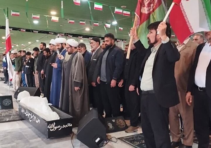 تشییع شهید اهل‌سنت افغانستانی حملات آمریکایی صهیونی به اندیمشک