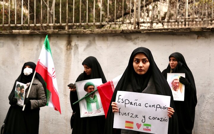 عکس خبری | تجمع قدردانی از مواضع دولت اسپانیا در تهران