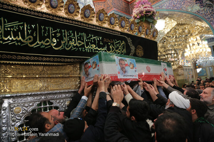 تشییع پیکر مطهر ۱۷ شهید جنگ رمضان - قم