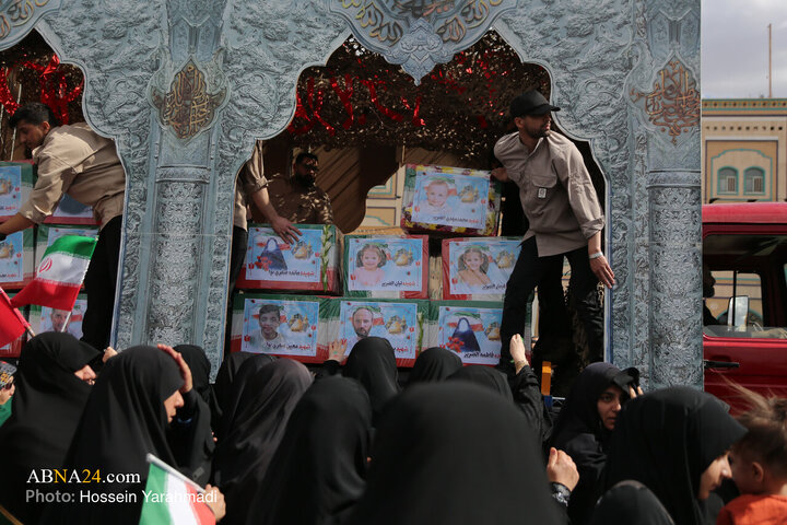 تشییع پیکر مطهر ۱۷ شهید جنگ رمضان - قم