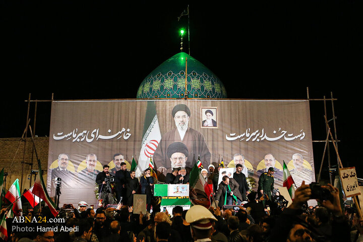 وداع مردم قم با پیکر شهید «سپهبد موسوی» - امام‌زاده موسی مبرقع