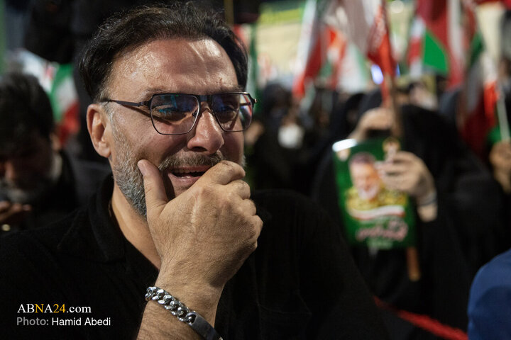 وداع مردم قم با پیکر شهید «سپهبد موسوی» - امام‌زاده موسی مبرقع