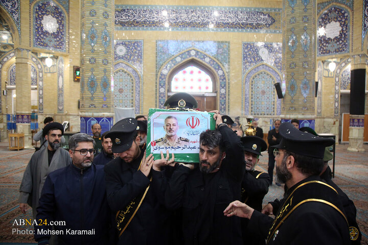 وداع مردم قم با پیکر شهید «سپهبد موسوی» - مسجد مقدس جمکران