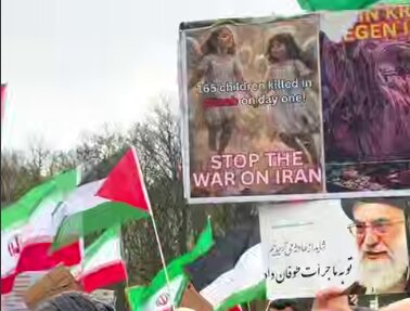 سنگ تمام برلینی‌ها در حمایت از جمهوری اسلامی ایران