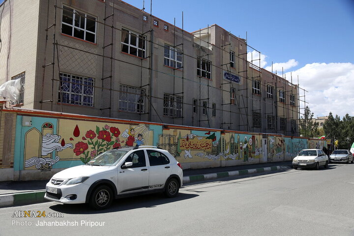 Photos: Mural commemorating martyrs of Pardisan region in Qom