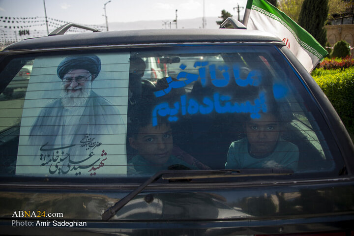 Photos: Car convoy moves on occasion of 40th day of martyrdom day of Revolutionary Leader in Shiraz