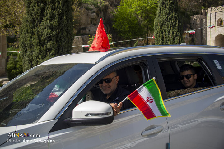 Photos: Car convoy moves on occasion of 40th day of martyrdom day of Revolutionary Leader in Shiraz