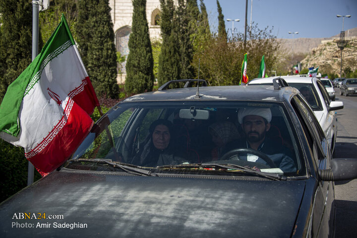 Photos: Car convoy moves on occasion of 40th day of martyrdom day of Revolutionary Leader in Shiraz