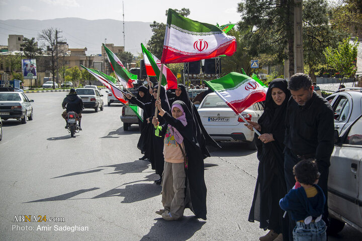 Photos: Car convoy moves on occasion of 40th day of martyrdom day of Revolutionary Leader in Shiraz